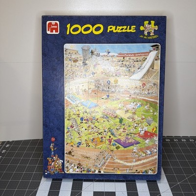 Jan Van Haasteren  Olympics  1000 Pc Jigsaw Puzzle Jumbo Comic  COMPLETE (Read)