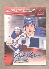 Matt Savoie 2023-24 SP Game Used Rookie Auto Jersey /149 