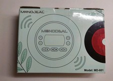 Monodeal Rechargeable Portable CD Player with Bluetooth and Two Earphones Ports