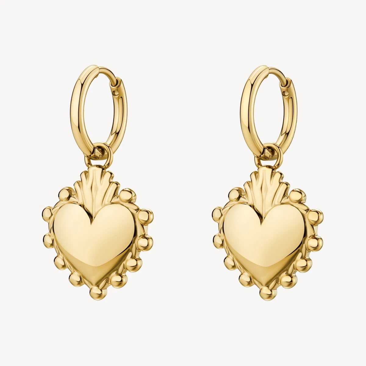 Orecchini da donna in argento 925, a forma di cuore