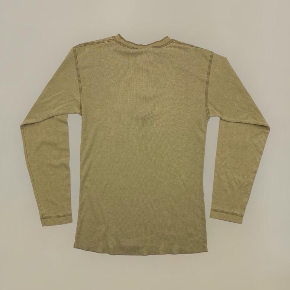 VTG 80s Long John's Classic Basic Solid Henley Th… - image 2