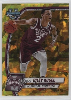 2024-25 Bowman U Chrome Sapphire Yellow /75 Riley Kugel #70 1pi4