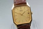 Vintage 1973 [Near MINT] SEIKO Quartz 6532-5070 Gold Tank Mens Watch JAPAN