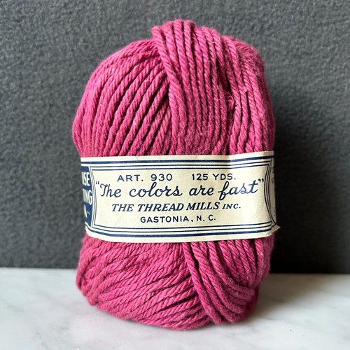Vintage The Sugar 'N Cream Yarn Cotton - 1 Skein 125 Yards Color Pink - Picture 2 of 4