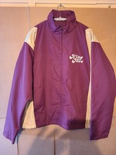 King Taco Embroidered Light Weight Jacket Windbreaker Burgundy Size Medium