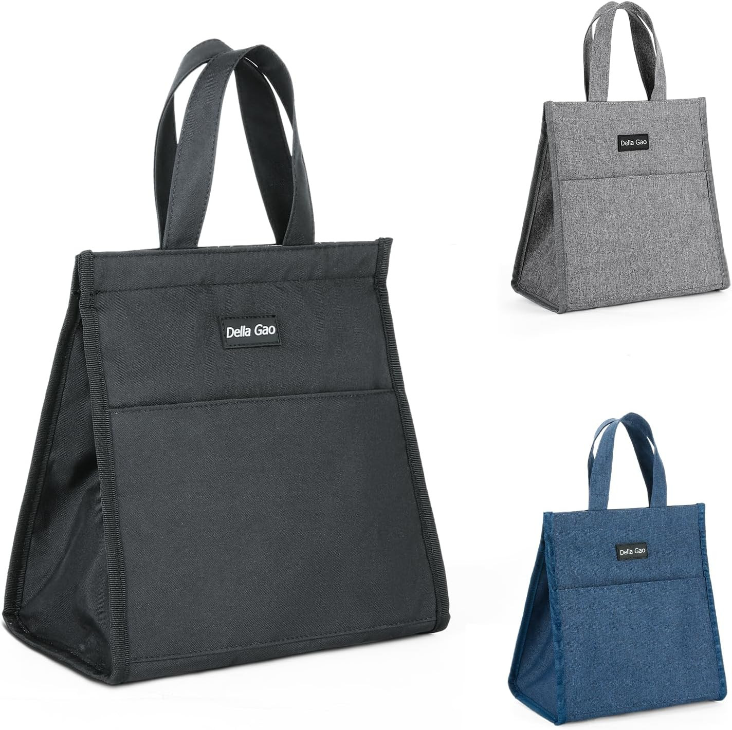Insulated Lunch Bag for Women Men, Waterproof Small Lunch Tote Lunch Box, Reusab