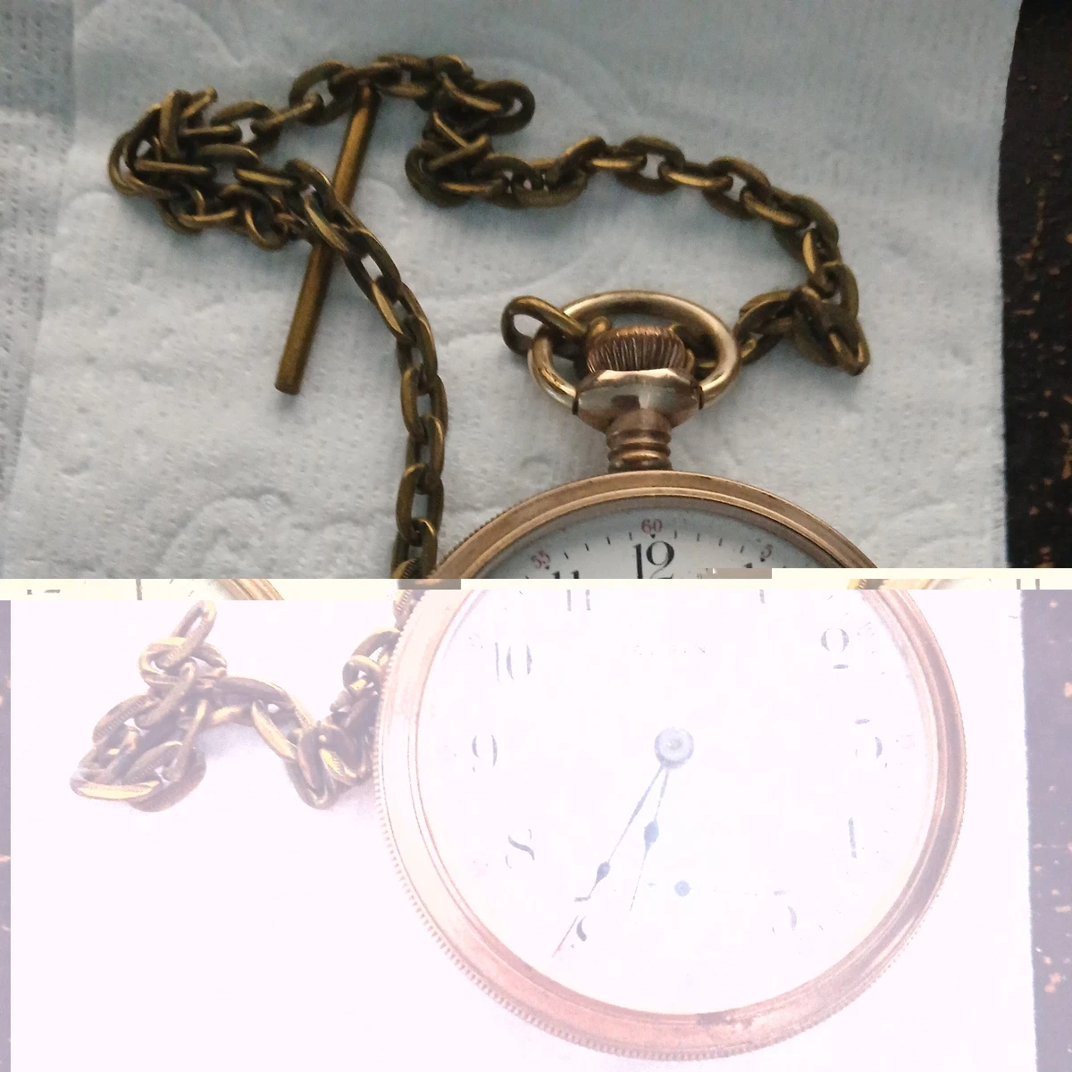 Antique Elgin Ladies Pocket Watch c.1910 15J Gold Filled Case Running w/ Chain Check out this cool 1910 Elgin 14K Gold pocket watch! We  main image 4