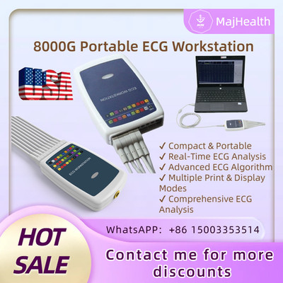Fast Shipping from US! 8000G Portable ECG Workstation - 12-Lead PC Based Machine
