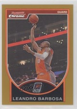 2007 Bowman Draft Picks & Stars Chrome Gold Refractor 8/99 Leandro Barbosa 3j1
