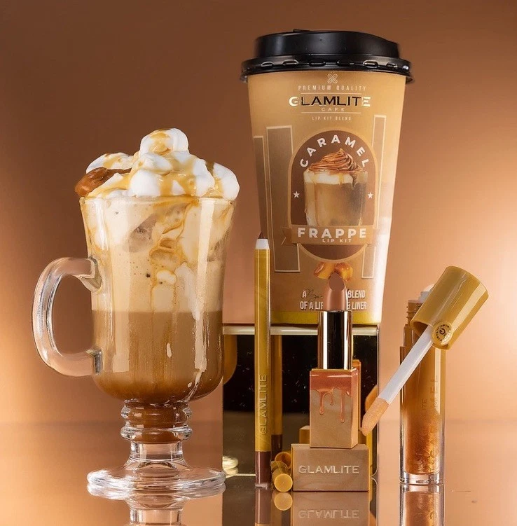 Glamlite Caramel Frappe Lip Kit TRIO- NEW