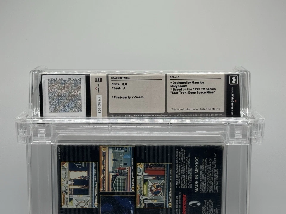 Star Trek Deep Space Nine Super Nintendo SNES Graded WATA 8.0 A - RARE - Image 4 of 4