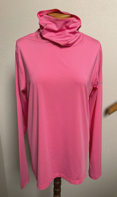 USHOOD-L/S-Pink-Pinnacle Base Layer-UPF 50+ Sun Protection-Fitted Hood/Mask-L