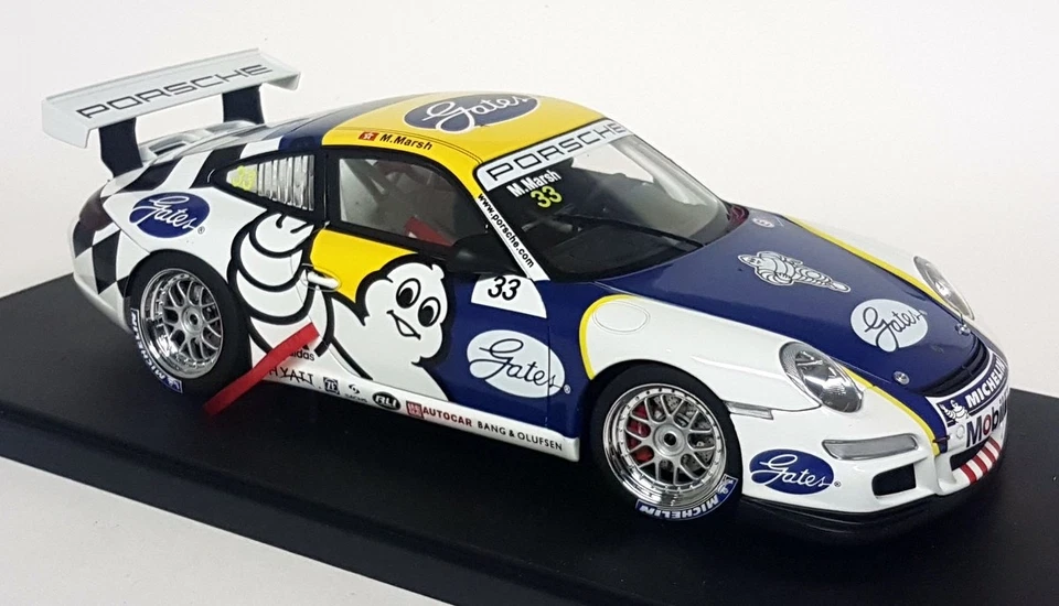 Autoart escala 1/18 diecast - 80685 Porsche 911 997 GT3 Cup 2006 Matthew Marsh Foto 3 de 4