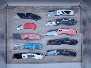 Lot B 10 TSA Box Cutters Folding Folder Blade Utility Knives