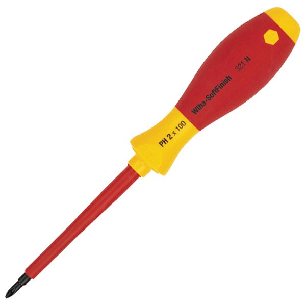 Wiha VDE SoftFinish® Electric Phillips Screwdriver PH 0