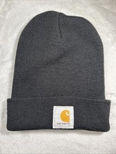 Unisex Carhartt Black Beanie Watch Hat Acrylic Winter Pull On Closure Knit Cap