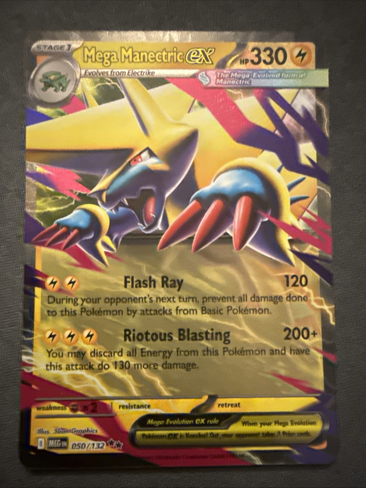 2025 Pokemon Mega Evolution Manectric ex Double Rare #050/132