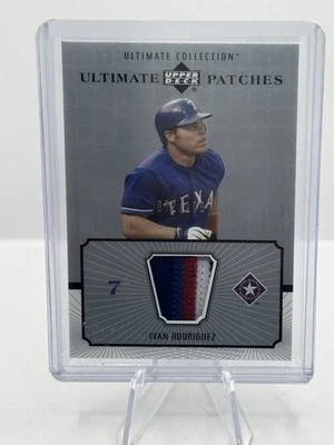 Ivan Rodriguez 3 Color Patch 072/100 2002 Upper Deck Ultimate Patches -game worn