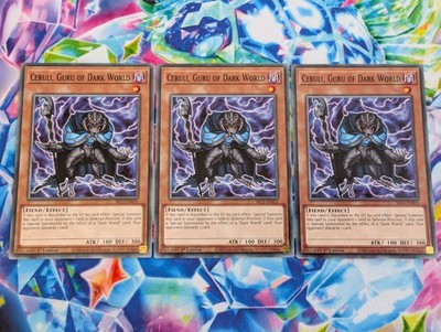 Yugioh Karten Playset 3x Ceruli Guru of Dark World SR13-EN015 Common Englisch NM