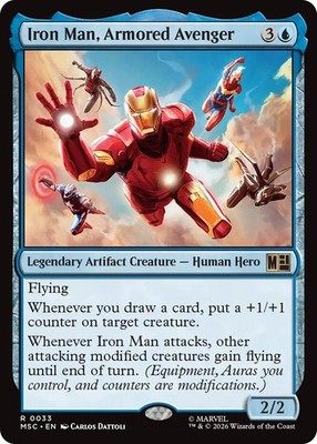 x1 Iron Man, Armored Avenger R MTG Commander: Marvel Super Heroes M/NM, English