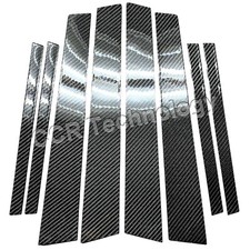 8P Real Carbon Fiber Window Pillar Post Panel Cover Fits 16-19 C292 GLE450 Coupe