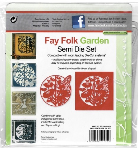 Tonic Studios Fay Folk Garden Indulgence Semi Die Set New - Picture 2 of 2
