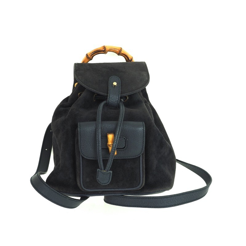 Vintage Gucci Mini Bamboo Suede Backpack. | eBay