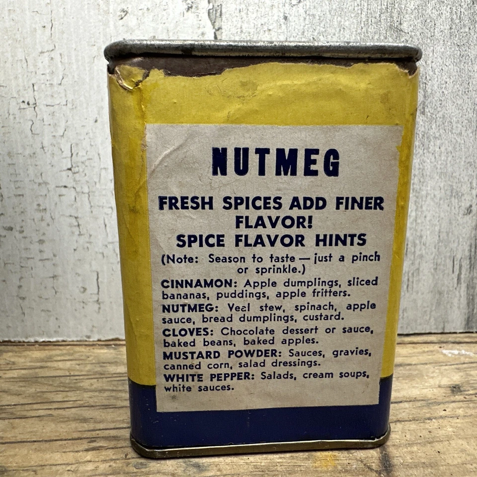 Vintage Society Spice Tin - Nutmeg - Home Dairy Co Lansing Jackson Michigan - Image 4 of 4