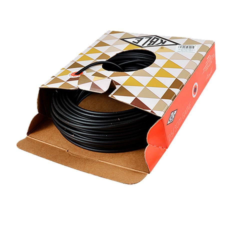 Gaine noire fil plat 32/10 boîte 15 mètres câblage cyclo moto mobylette