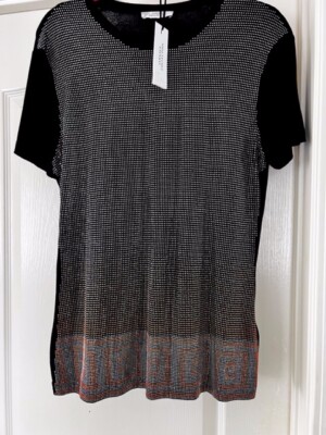 Super cool Versace Collection Donna T-shirt w/studs size 44, 100% Authentic SALE