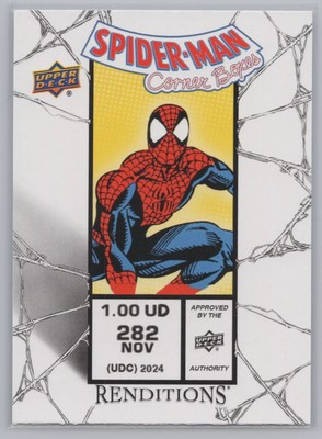 Marvel Renditions Spider-Man 2024 Corner Boxes Lot of 4 Cards 1 per 6 packs