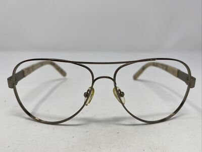Tory Burch TY 6010 Silver Aviator Y2K Sunglasses Grey Marble Temples 57 14 135 Tory Burch Silver Aviator Sunglasses for Women for sale | eBay main image 3