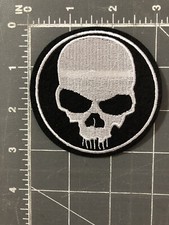 Skull Patch Motorcycle Club Gang Biker Jacket Halloween Riders Skeleton Head HD
