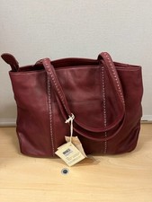 Old Trend Dancing Bamboo Leather Tote Burgundy Nwt