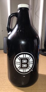 NHL Licensed Boston Bruins 64oz Brown Glass Beer Growler ...