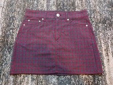 American Eagle Womens 6 Red Plaid Hi-Rise Mini Skirt Preppy Schoolgirl Academia