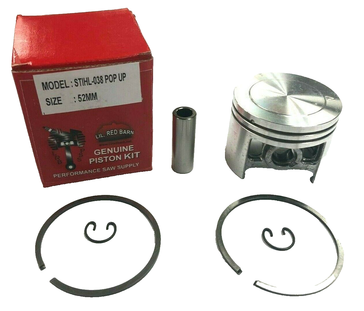 STIHL 038 MAGNUM 52MM POP-UP PISTON KIT 1119-030-2002 NEW