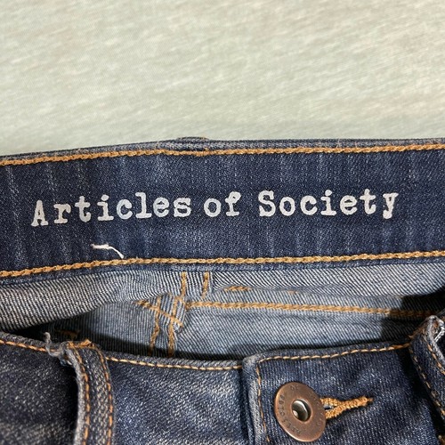 Articles Of Society Womens Shorts Size 6 / 24 Blue Denim Zip Cut-Off 23211 - Picture 6 of 9