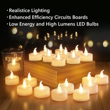LED Tea Lights Flameless Candles Flame for Valentine Day Wedding Party Decor