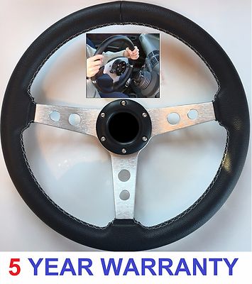 3 SPOKE STEERING WHEEL & SNAP OFF BOSS KIT FIT 48 SPLINE LAND ROVER DEFENDER NEW