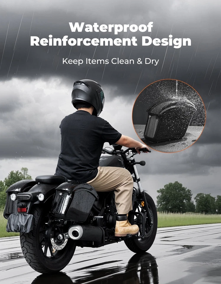 Hard Trunk Saddle Bags Luggage Brackets For Shadow Kawasaki Vulcan Softail Dyna - Image 4 of 4