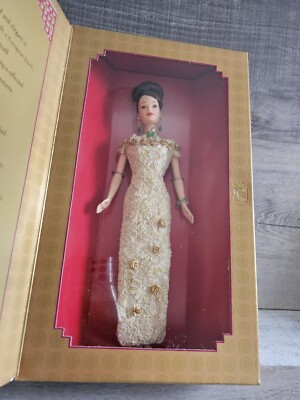 Golden Qipao Barbie Doll - Collectible Fashion Doll In Traditional Dress - View #5