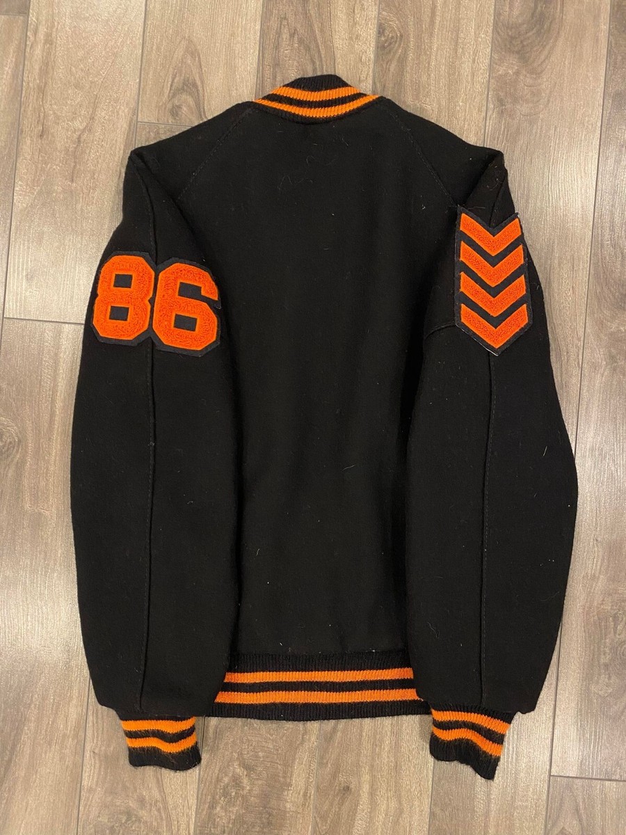 VINTAGE Band Julie Letterman Varsity Jacket Fits Men Small Black