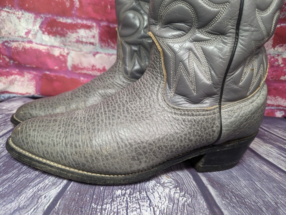Palomino USA 2-Tone Gray Leather Western Cowboy Boots  display picture 1
