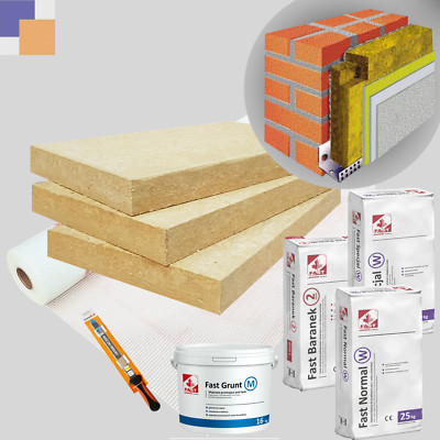 120mm   WDVS Komplettpaket   ROCKWOOL Plus   λ 0,035 W/mk Steinwolle   100-300m²
