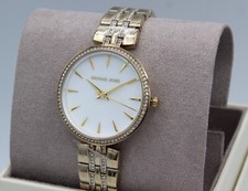 New Authentic Michael Kors Anabeth Gold Mop Dial Crystals Women's MK7167 Watch