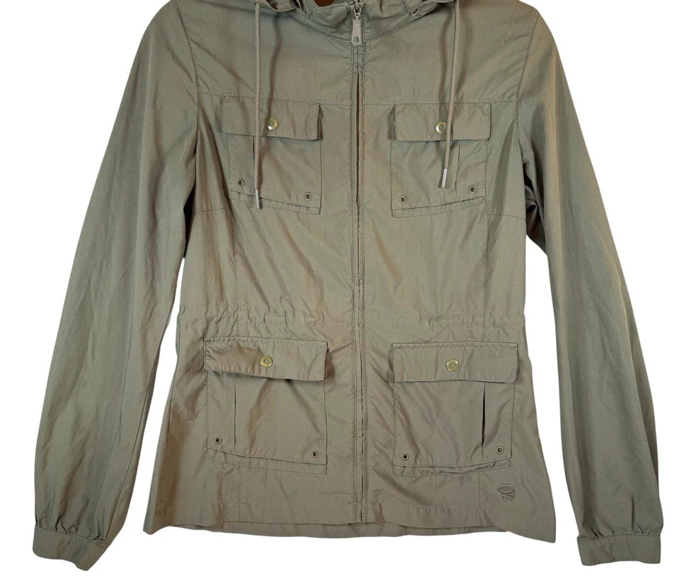Chaqueta cortavientos Mountain Hardwear para mujer 4 verde militar lluvia con capucha Gorpcore Foto 4 de 4