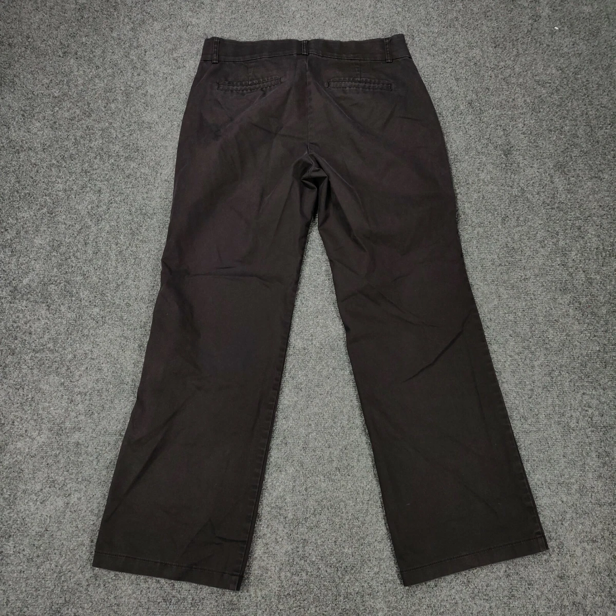Dockers Pants Womens 8 Short Black Chino Mid Rise Bootcut Comfort