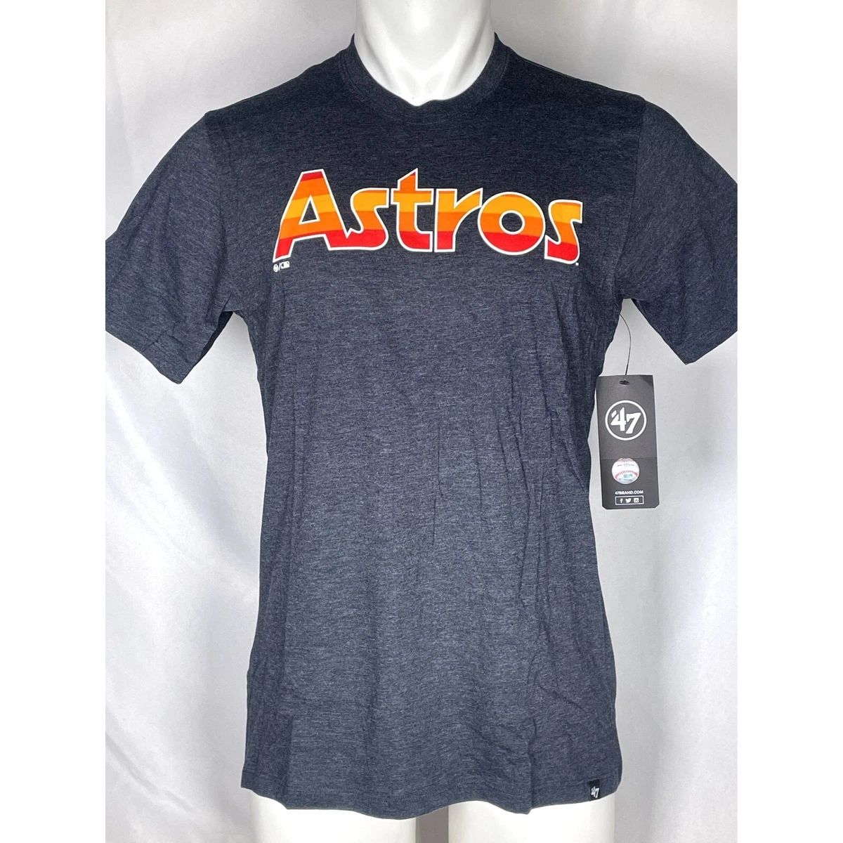 Houston Astros '47 Brand Vintage Tubular Retro 80's Logo Men's T-Shirt NWT