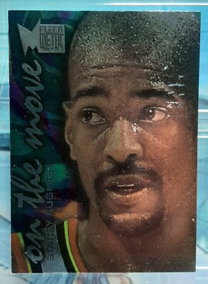 Fleer/Skybox 1996 Metal Vintage - Stacey Augmon - Detroit Pistons #110 - Holo